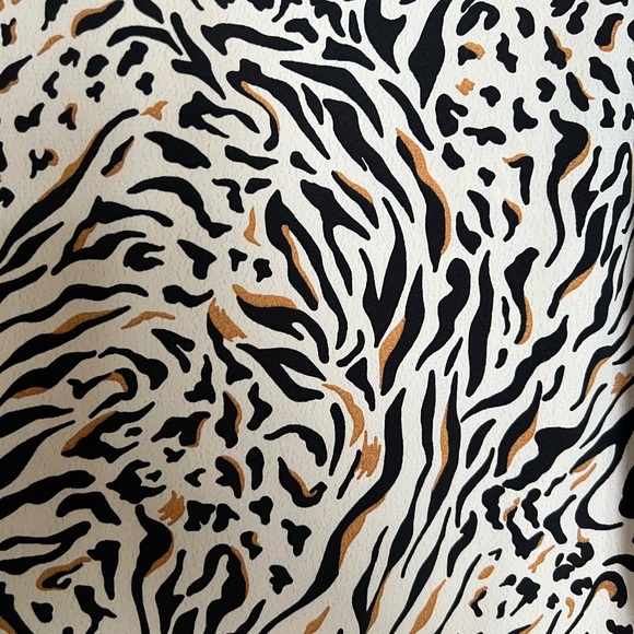Topshop Animal Print Blouse Size 4 - Picture 4 of 7